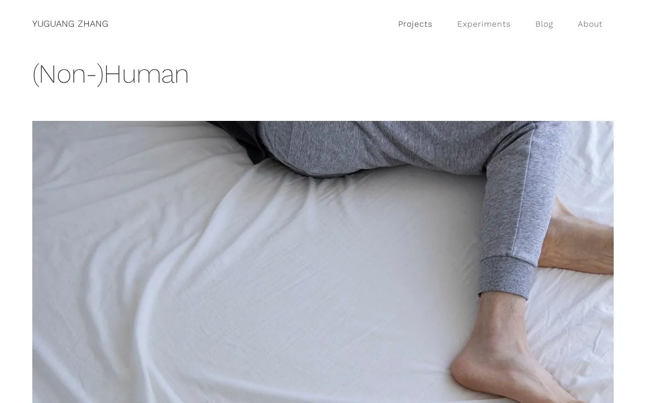 (Non-)Human homepage screenshot