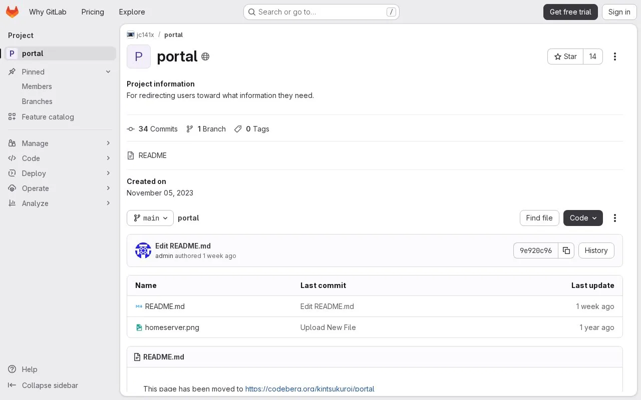 Support homepage screenshot
