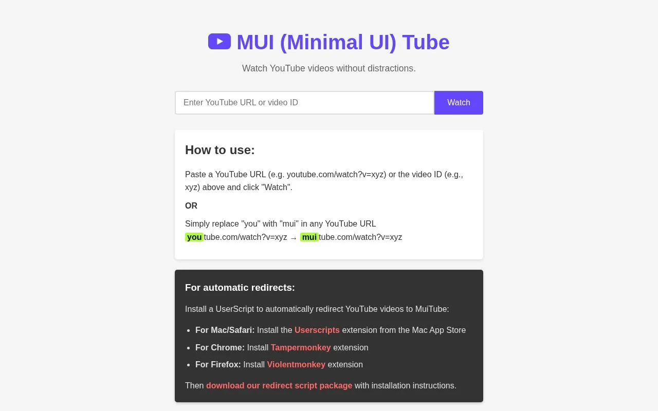 MUI homepage screenshot