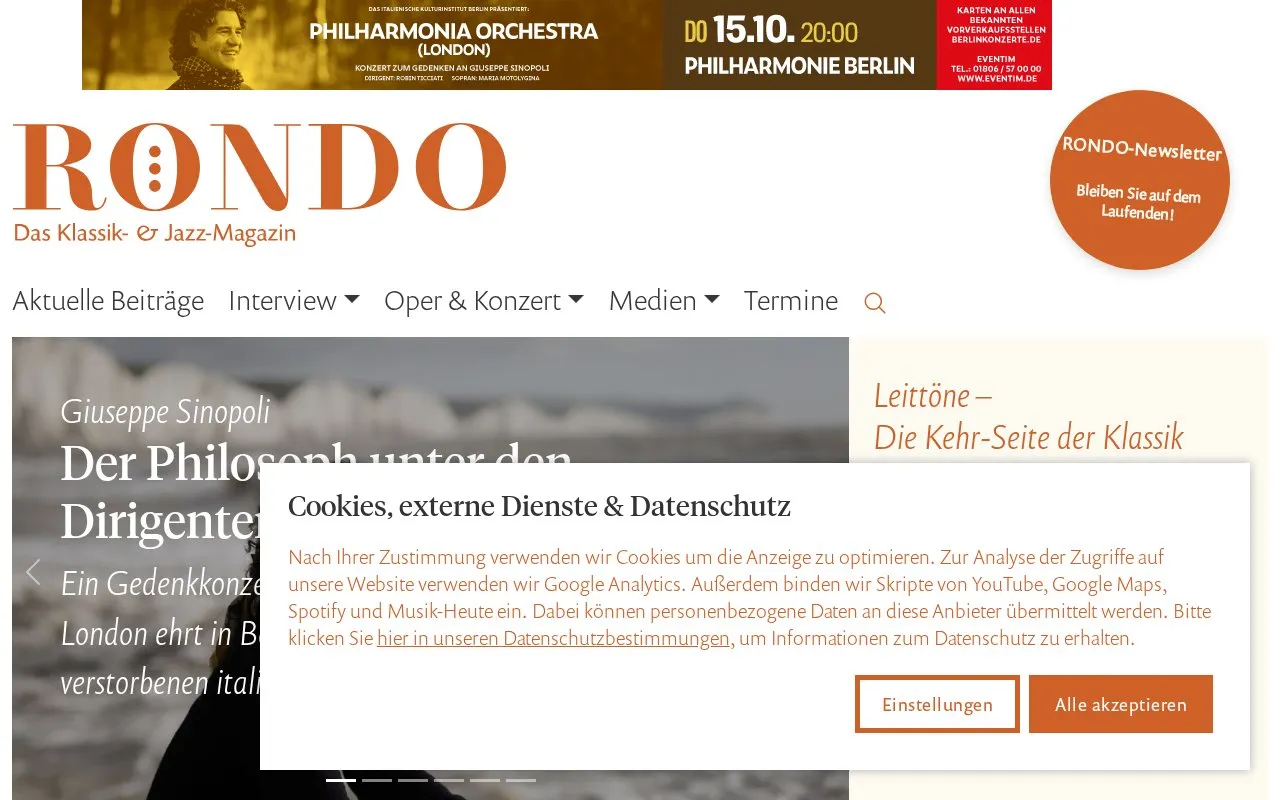 RONDO homepage screenshot