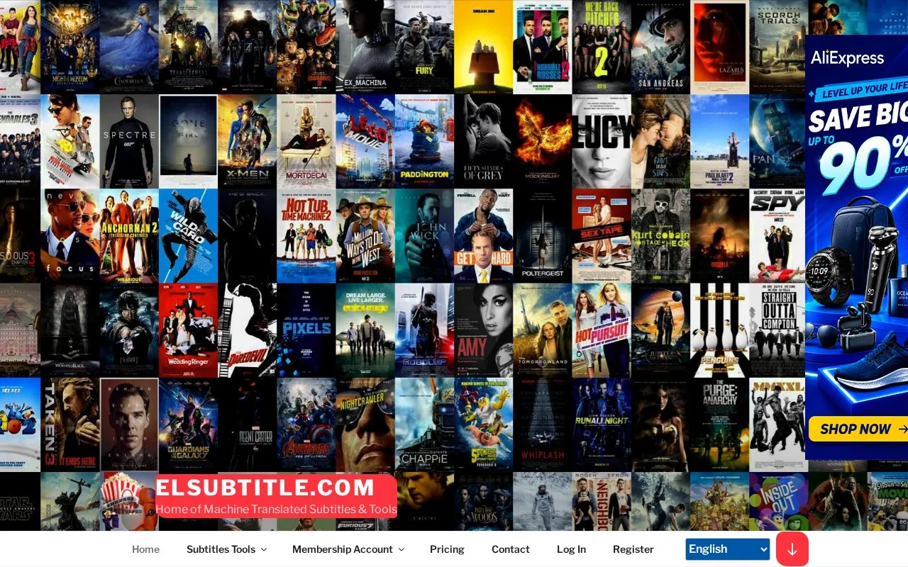 elSubtitle homepage screenshot