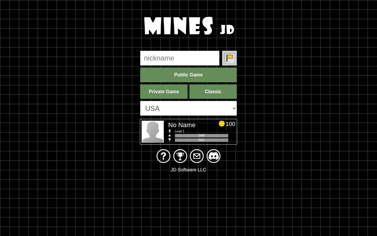 Mines JD homepage screenshot