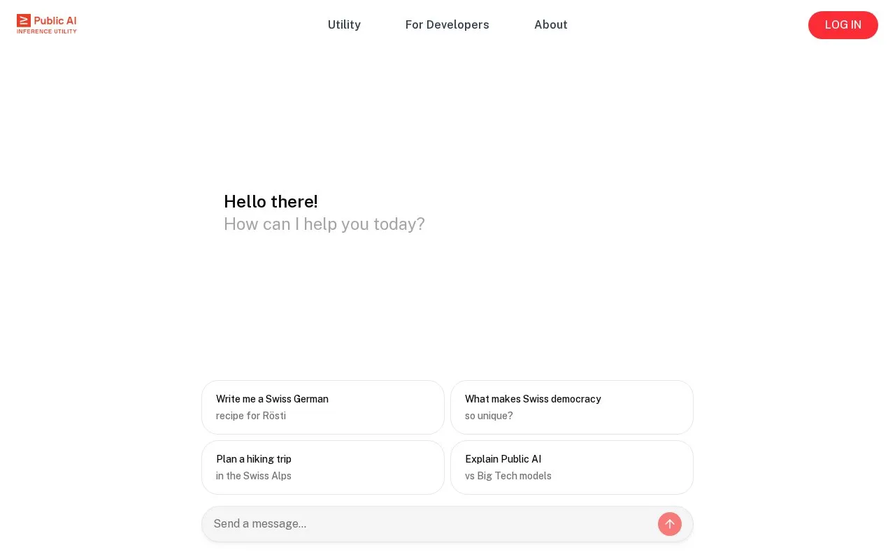 Apertus homepage screenshot