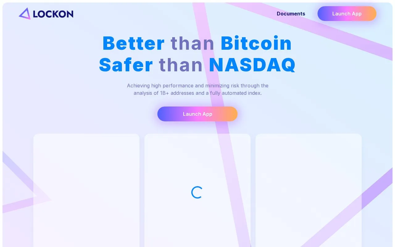LOCKON homepage screenshot