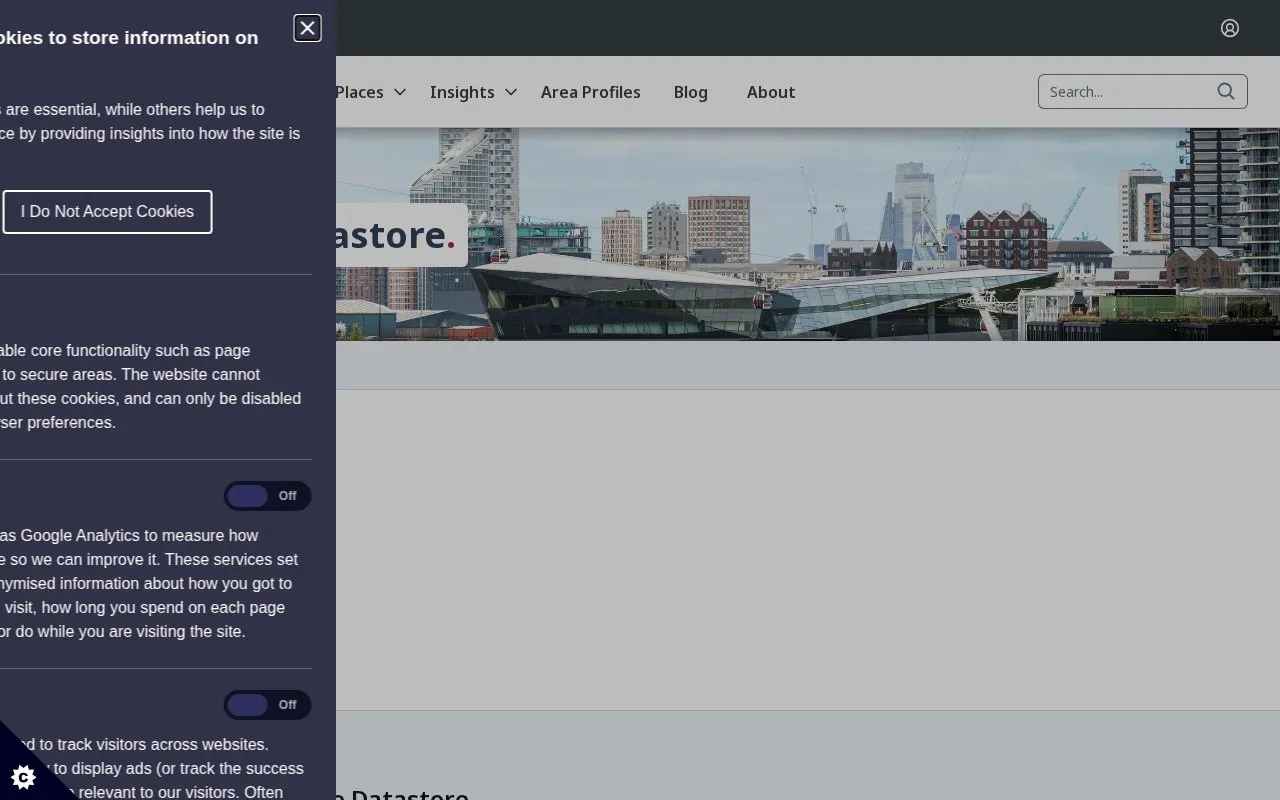 London Datastore homepage screenshot