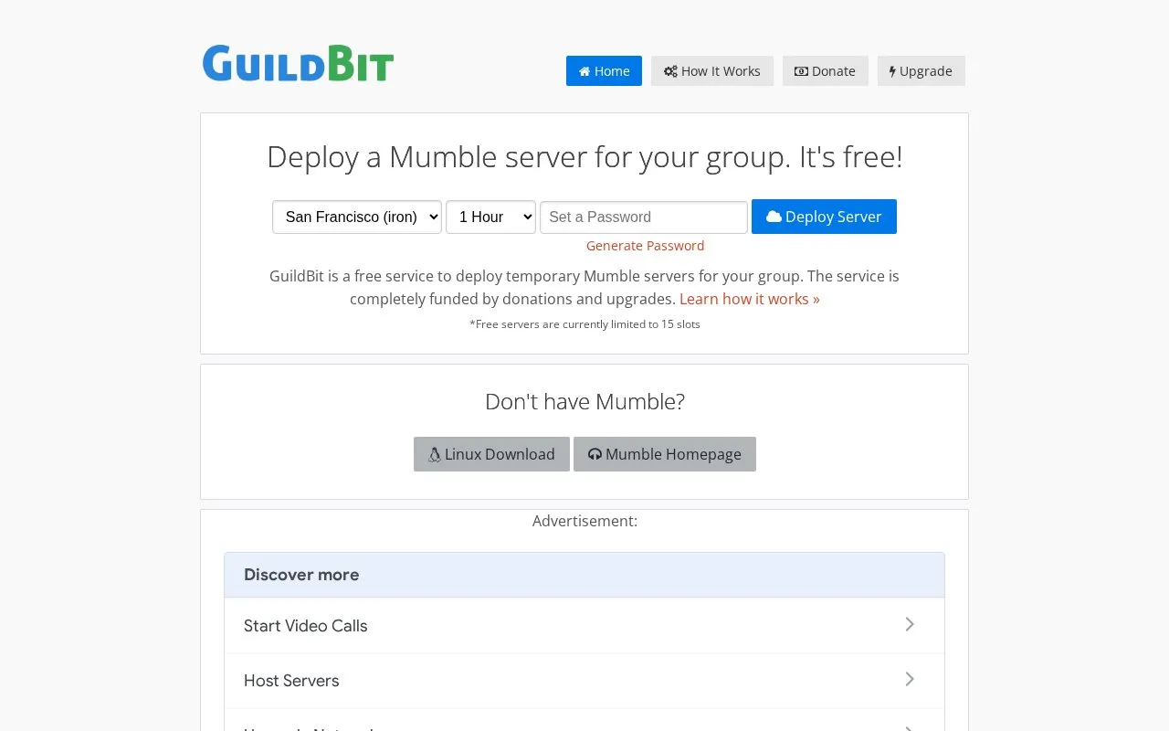 Guildbit homepage screenshot
