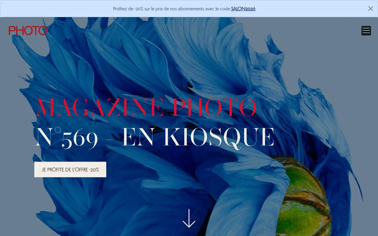Photo homepage screenshot
