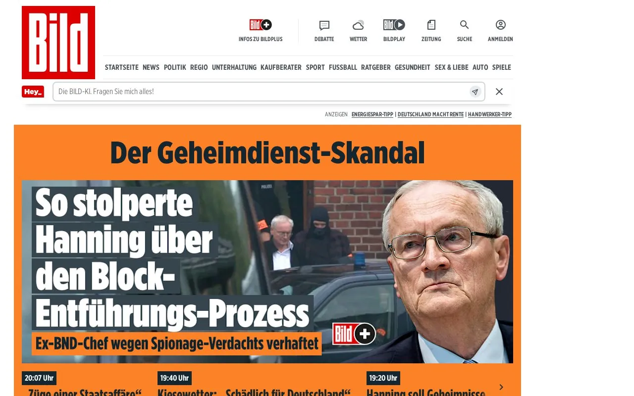 Bild homepage screenshot