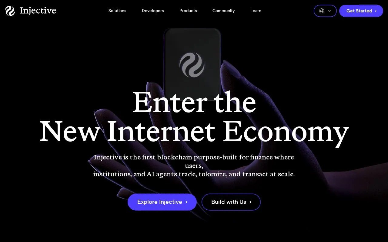 Injective Bridge homepage screenshot