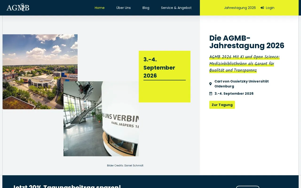 Medizin – Bibliothek – Information homepage screenshot