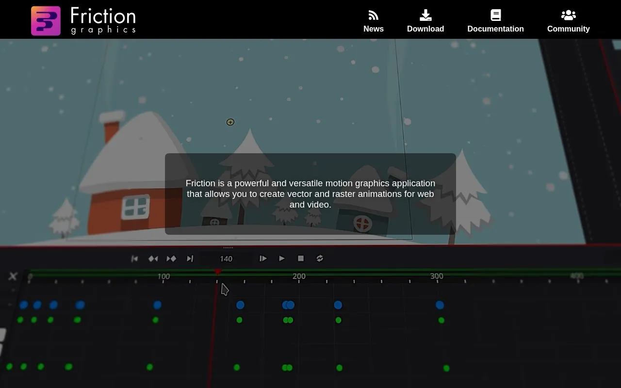 Friction homepage screenshot
