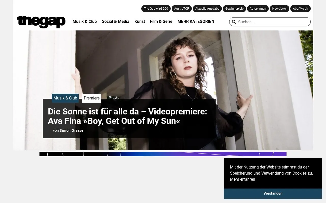 The Gap homepage screenshot
