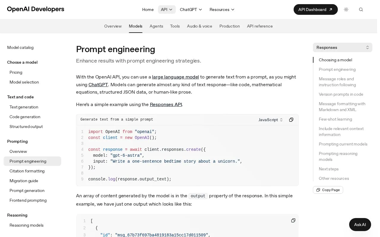 OpenAI Guide homepage screenshot