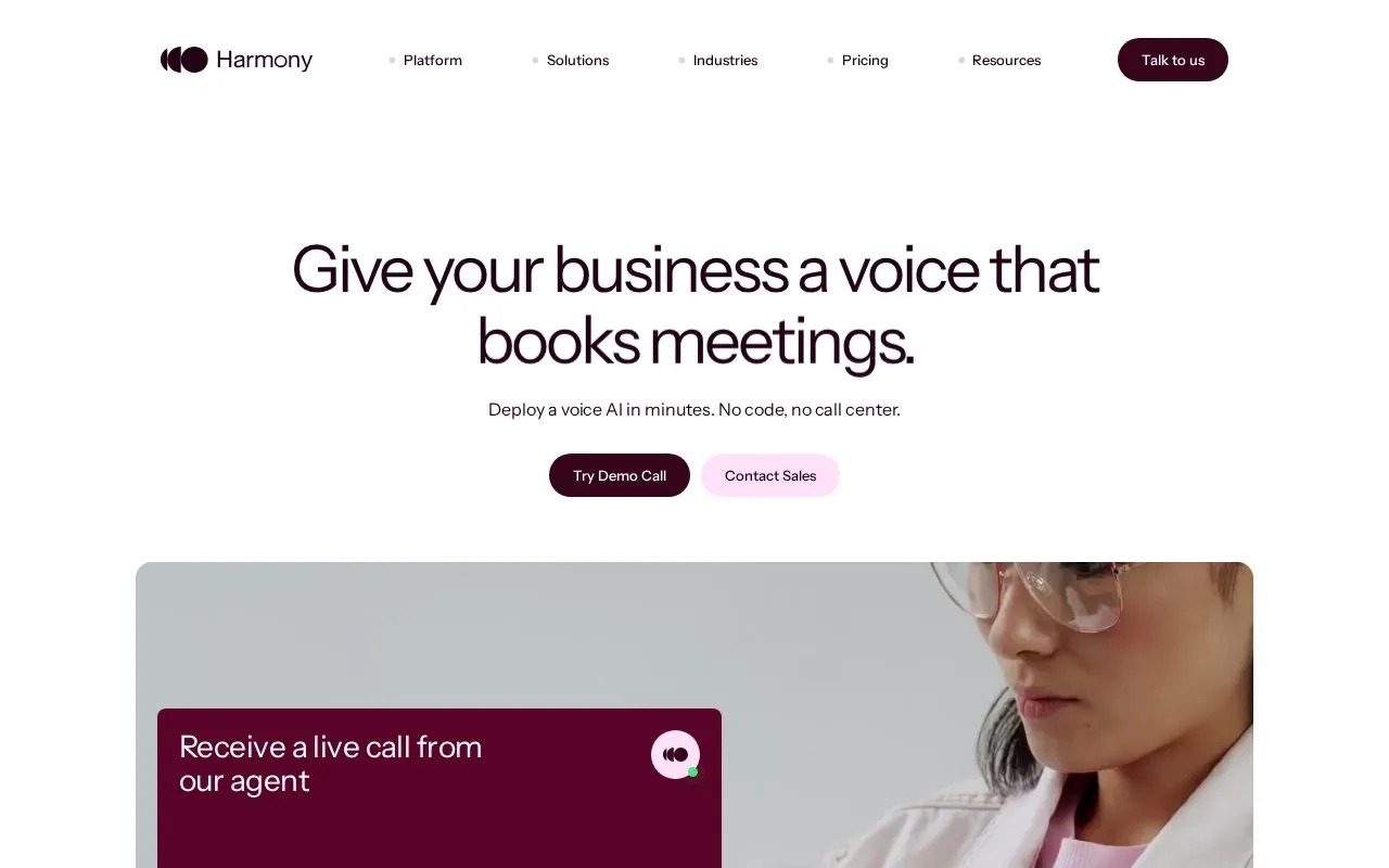 One AI homepage screenshot