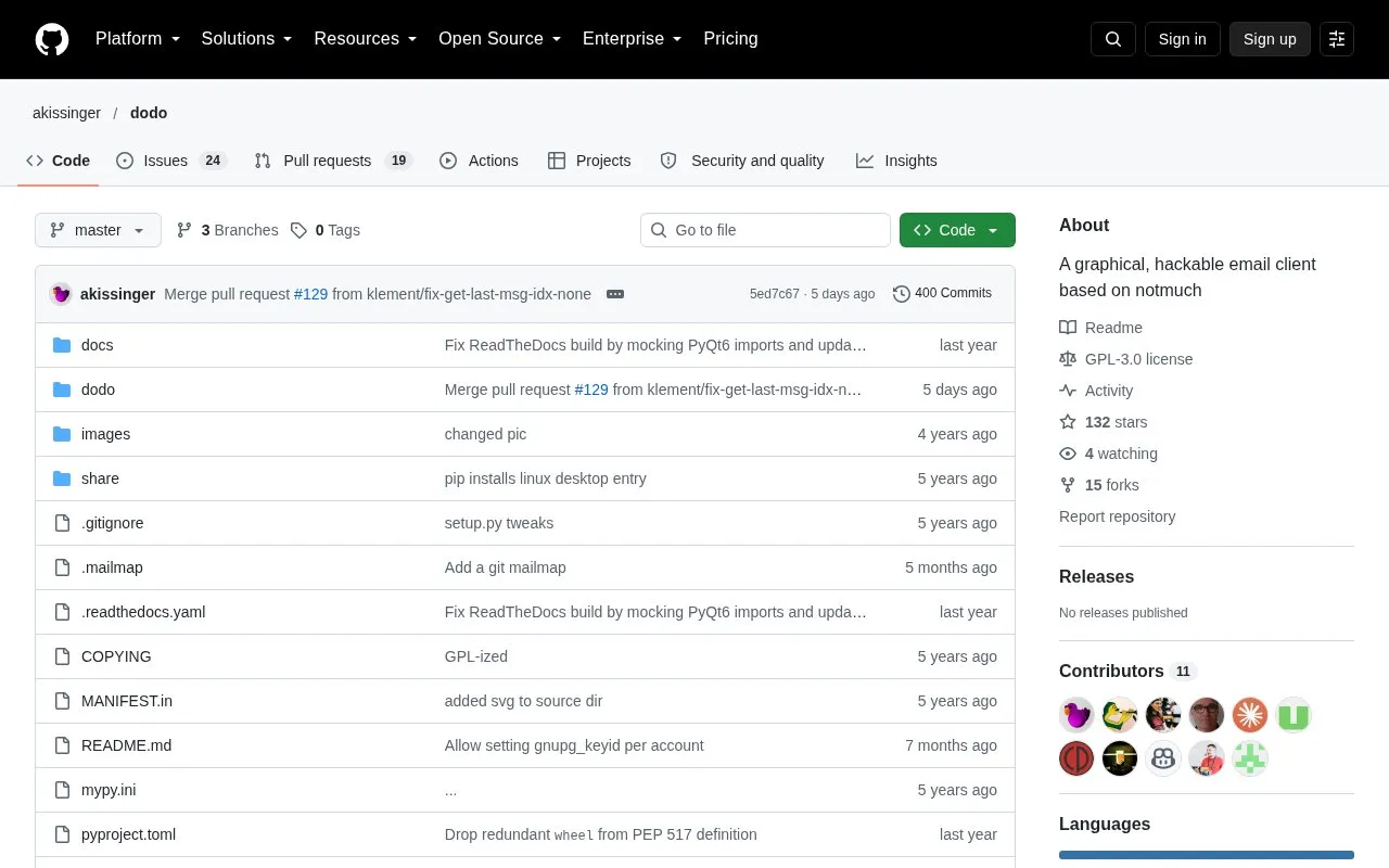 dodo homepage screenshot