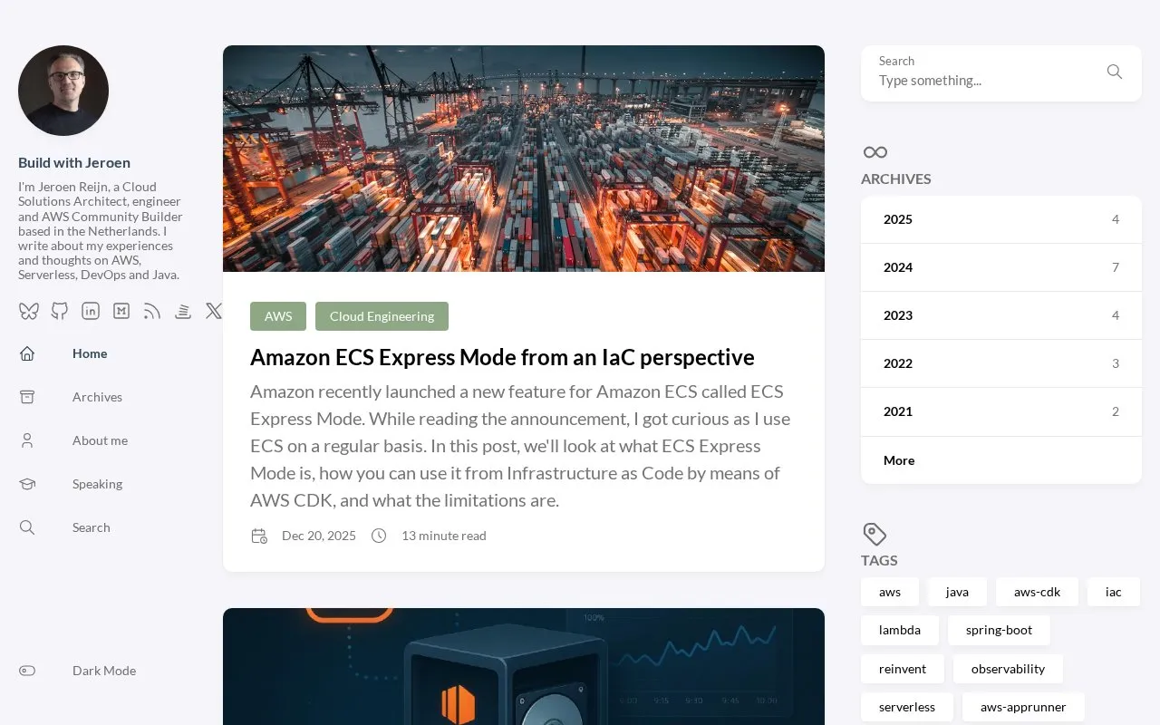 Jeroen Reijn homepage screenshot