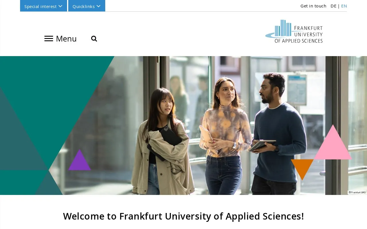 Fachhochschule Frankfurt am Main homepage screenshot
