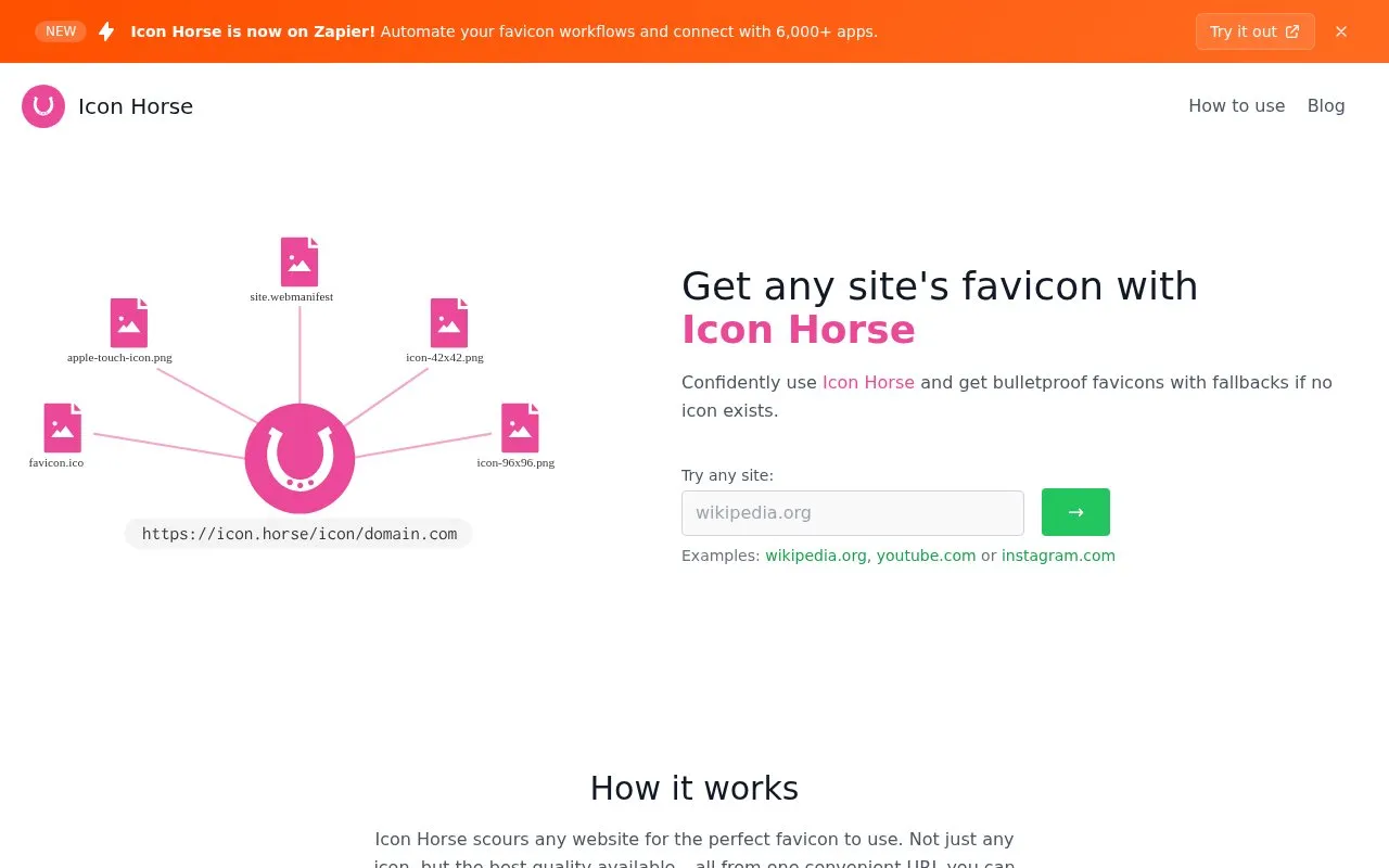 Icon Horse homepage screenshot