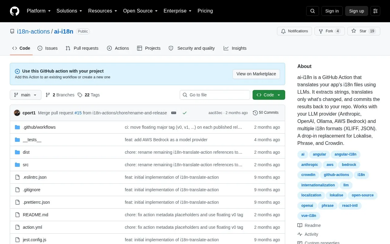ai-i18n homepage screenshot