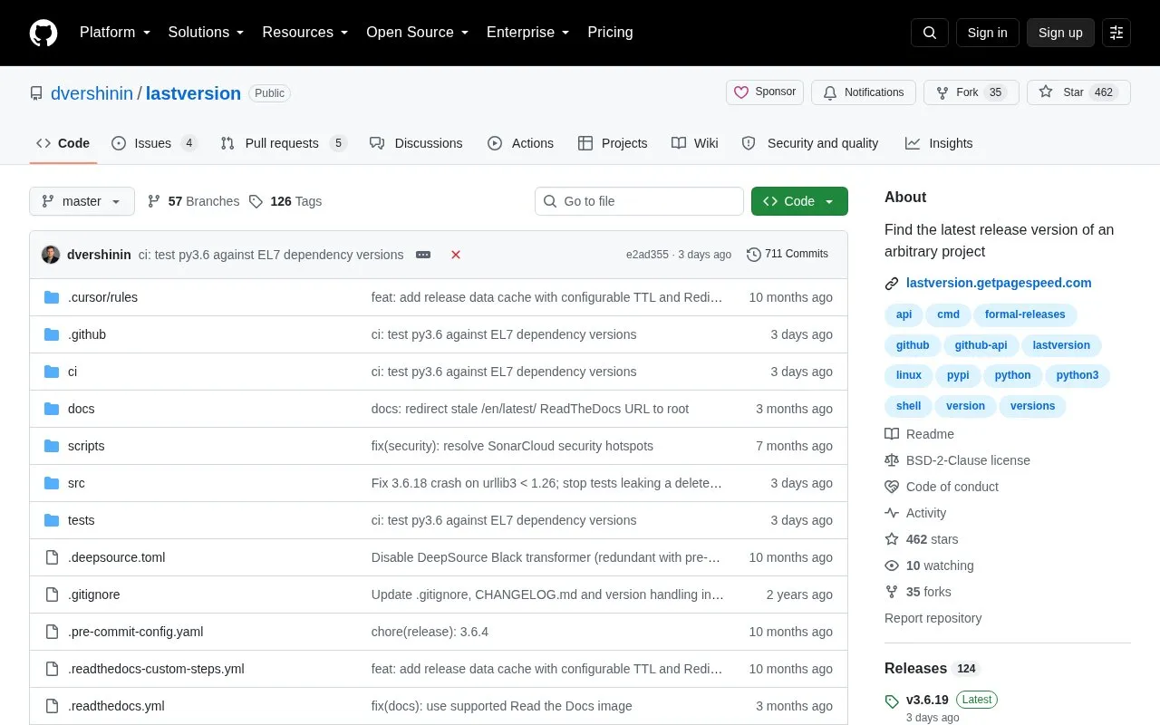 lastversion homepage screenshot