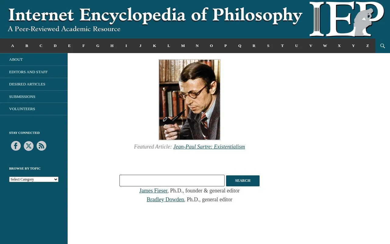 IEP homepage screenshot