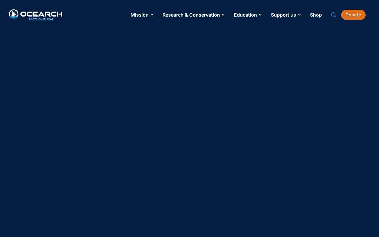 Ocearch homepage screenshot