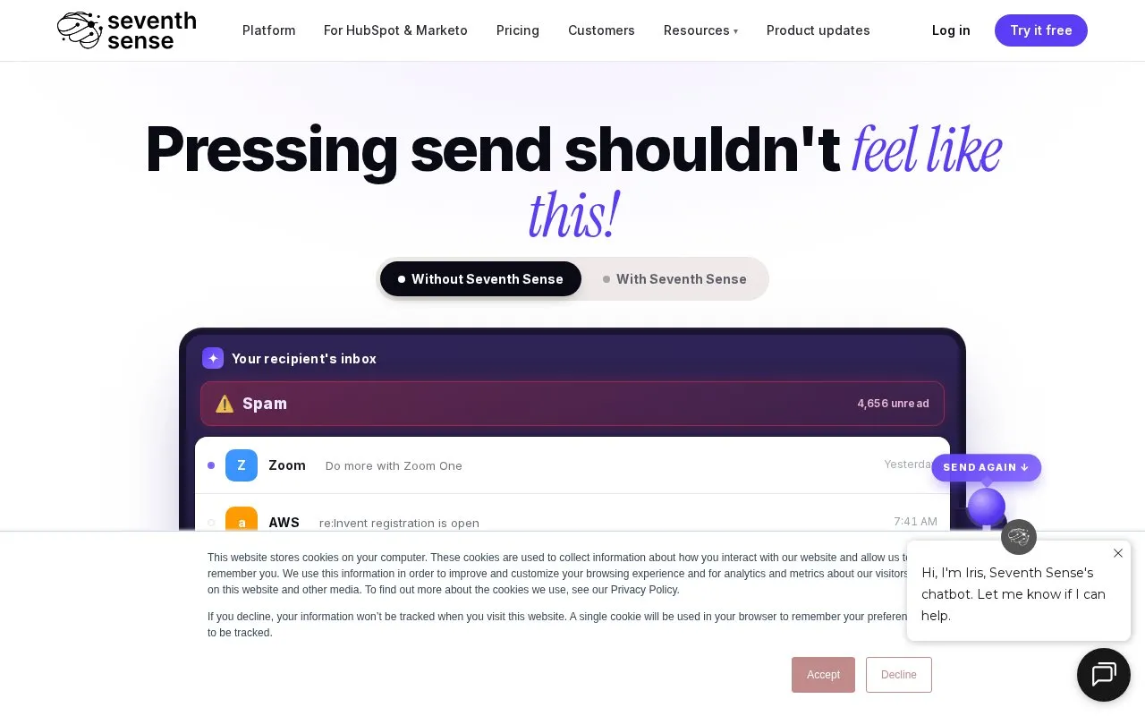 Seventh Sense homepage screenshot
