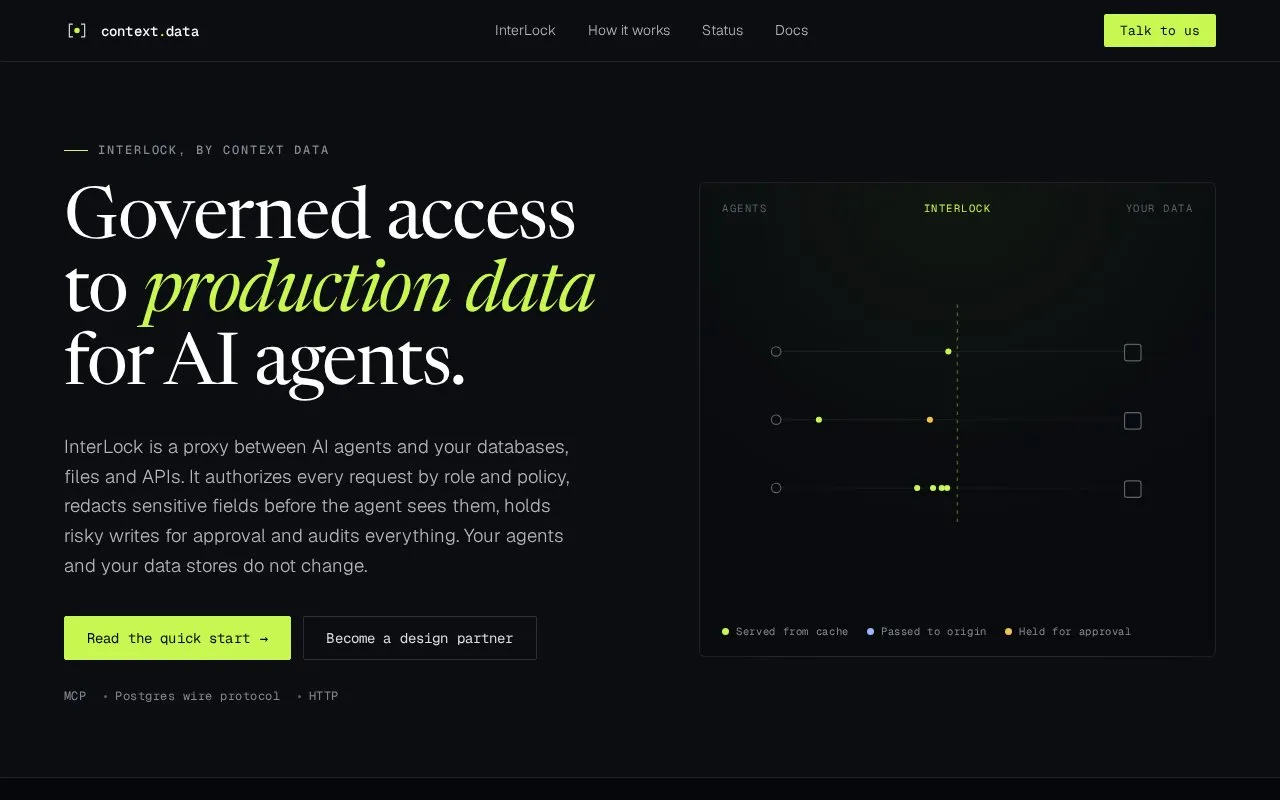 Context Data homepage screenshot