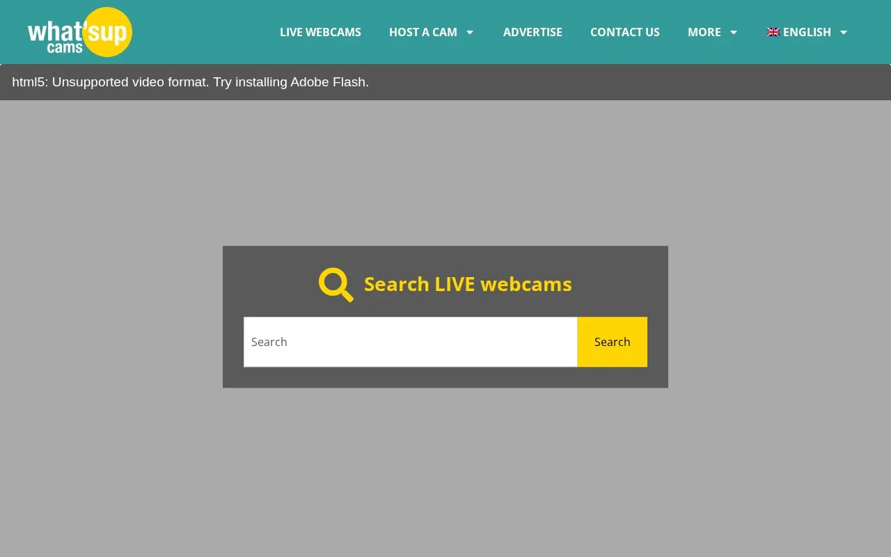 WEBCAM LIVE homepage screenshot