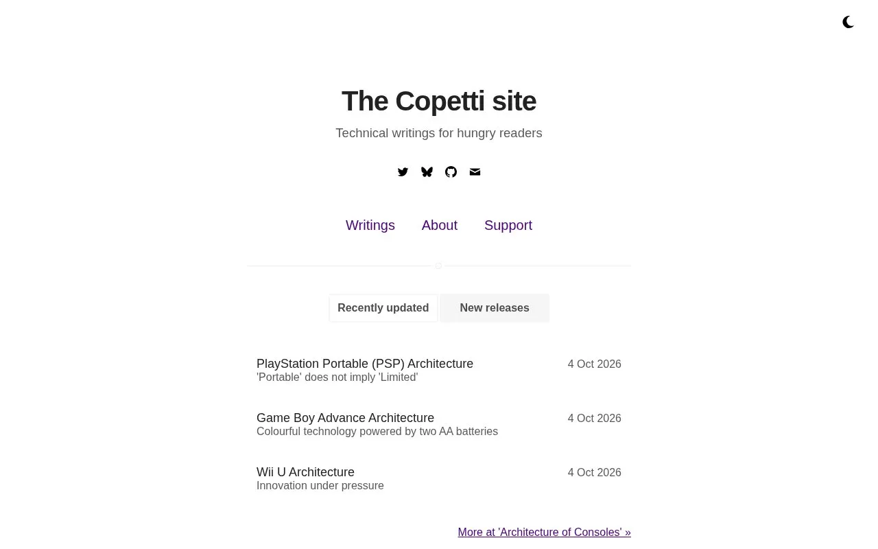 Copetti homepage screenshot