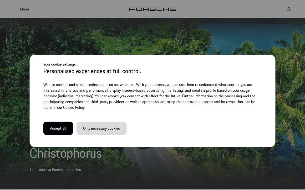 Christophorus homepage screenshot
