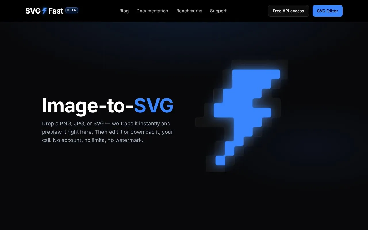 SVGFast homepage screenshot