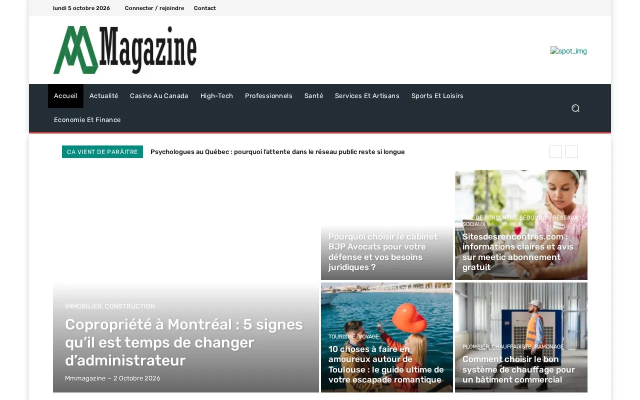 Montreal Mirror homepage screenshot