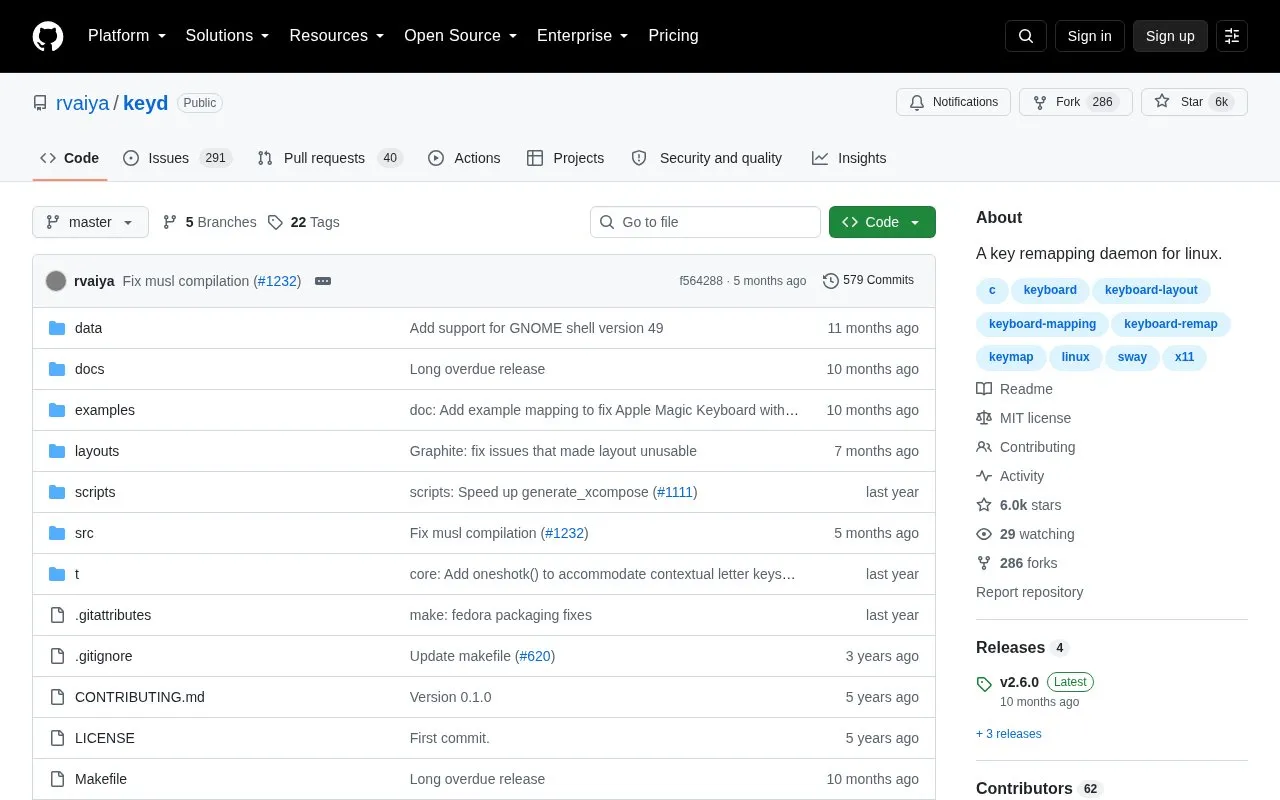 keyd homepage screenshot