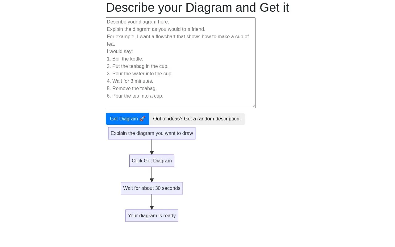 Diagramify homepage screenshot