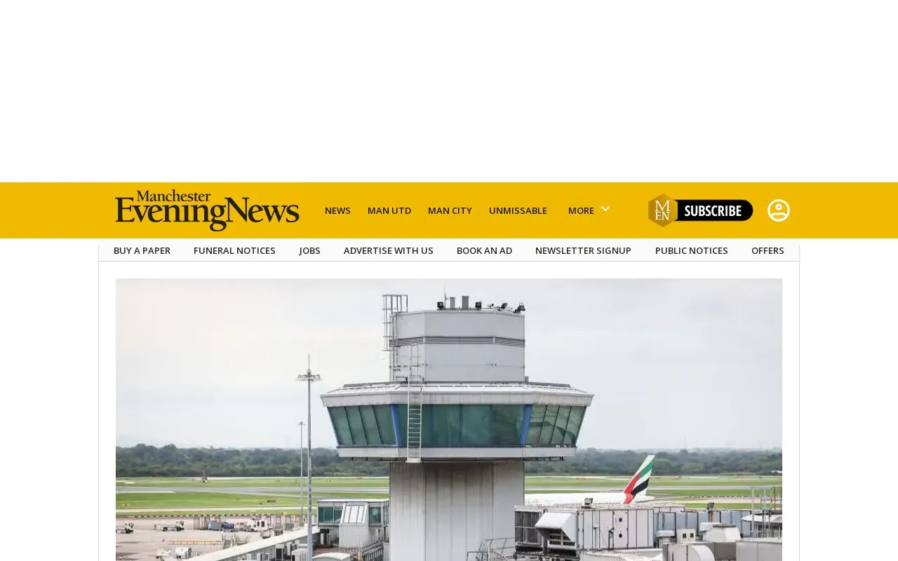 Manchester Evening News homepage screenshot