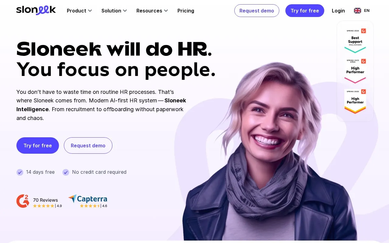 Sloneek® homepage screenshot