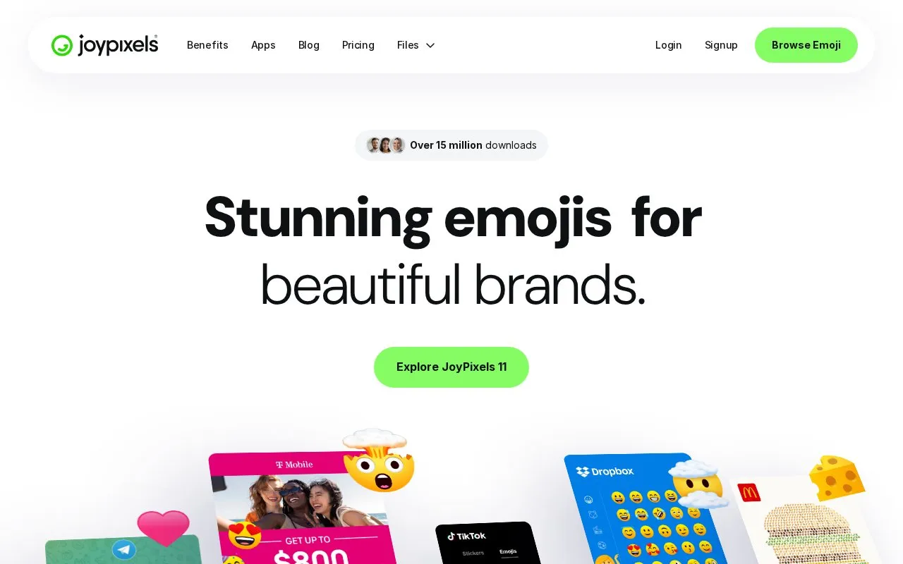 JoyPixels homepage screenshot