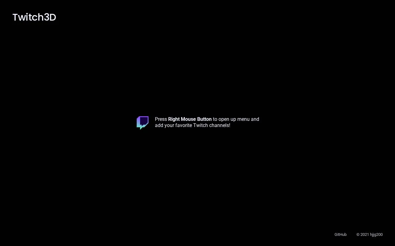 Twitch3D homepage screenshot