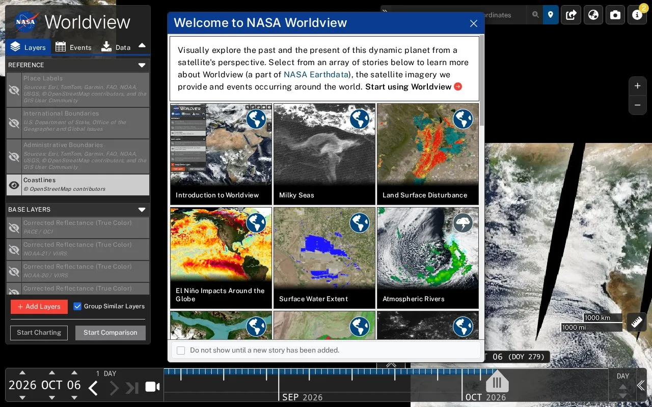 EarthData homepage screenshot