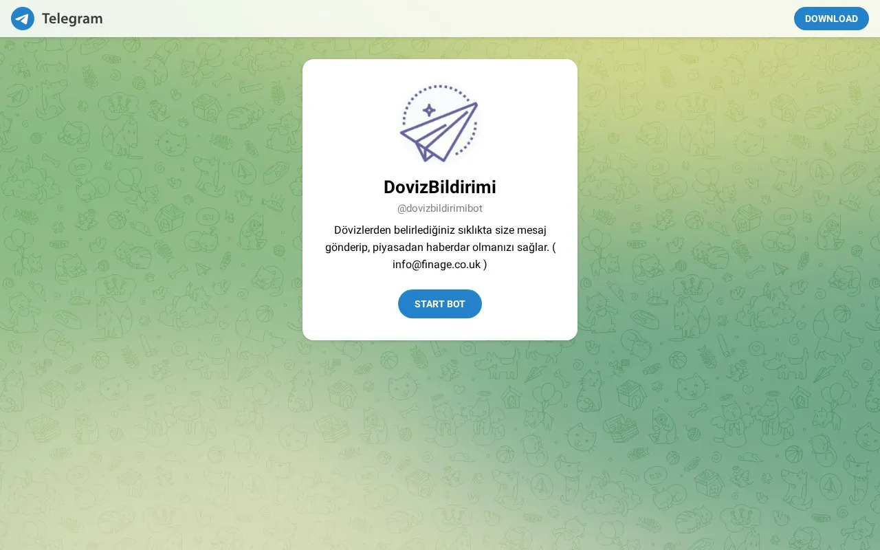 @dovizbildirimibot homepage screenshot