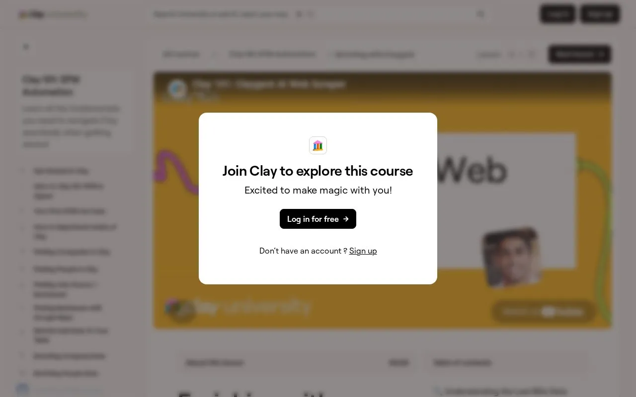 Claygent homepage screenshot