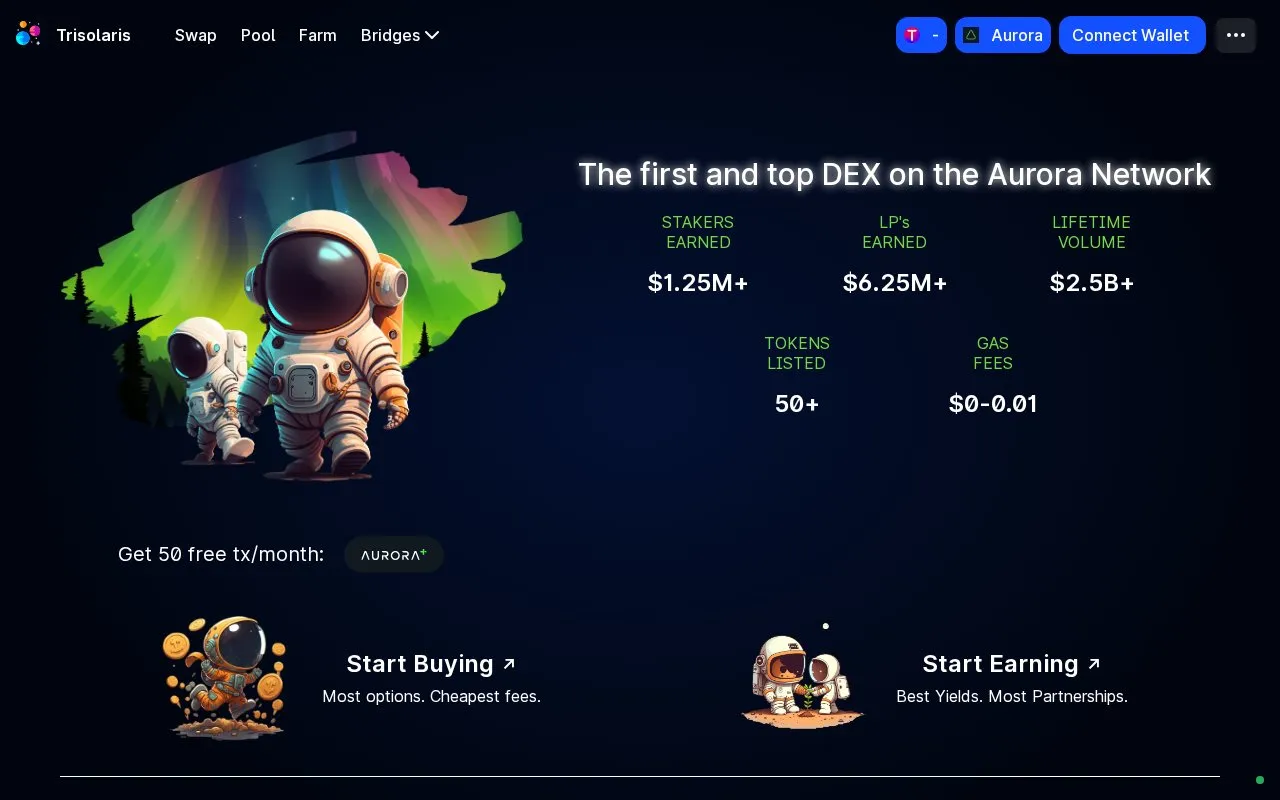 Trisolaris homepage screenshot