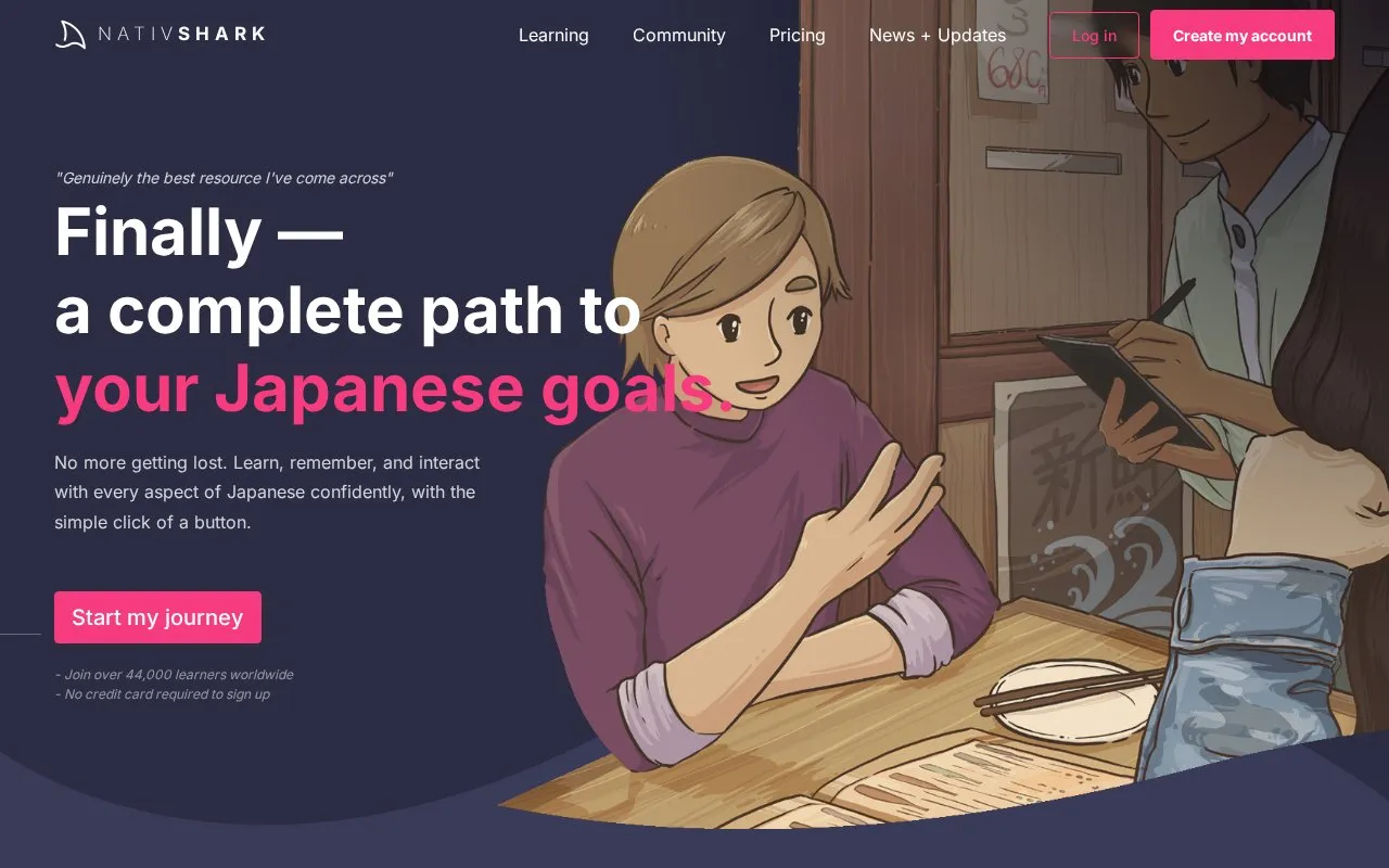 NativShark homepage screenshot
