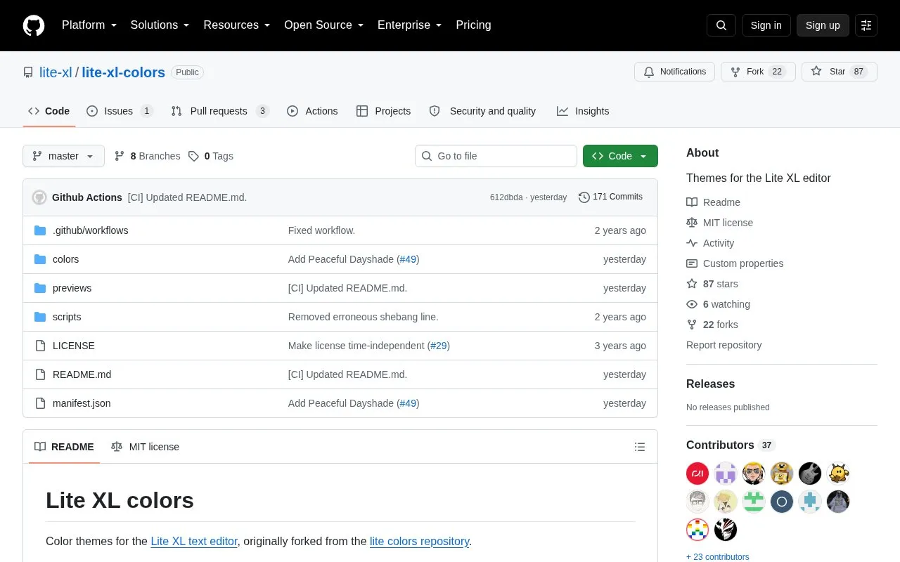 Themes homepage screenshot