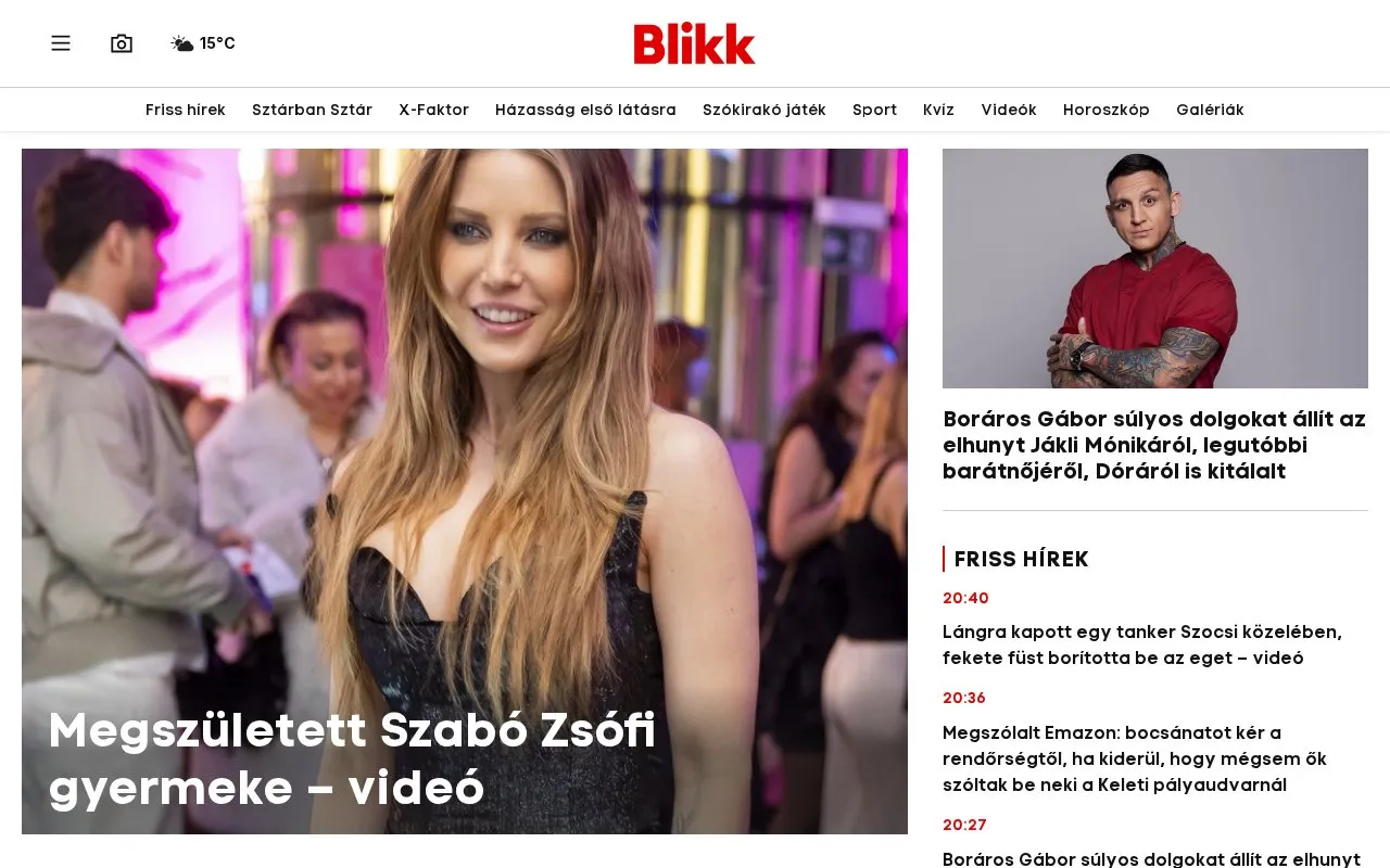 Blikk homepage screenshot