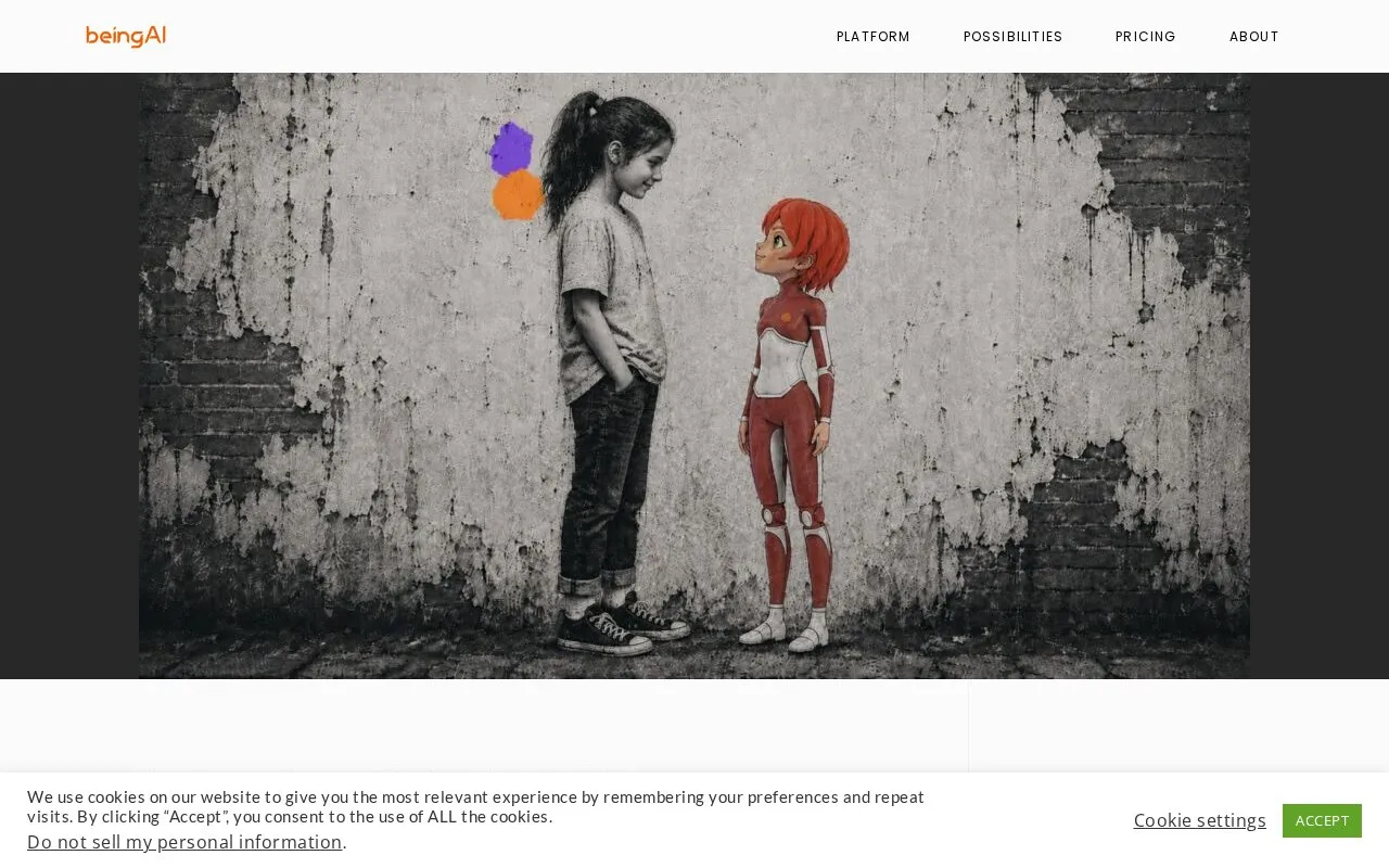 beingAI homepage screenshot
