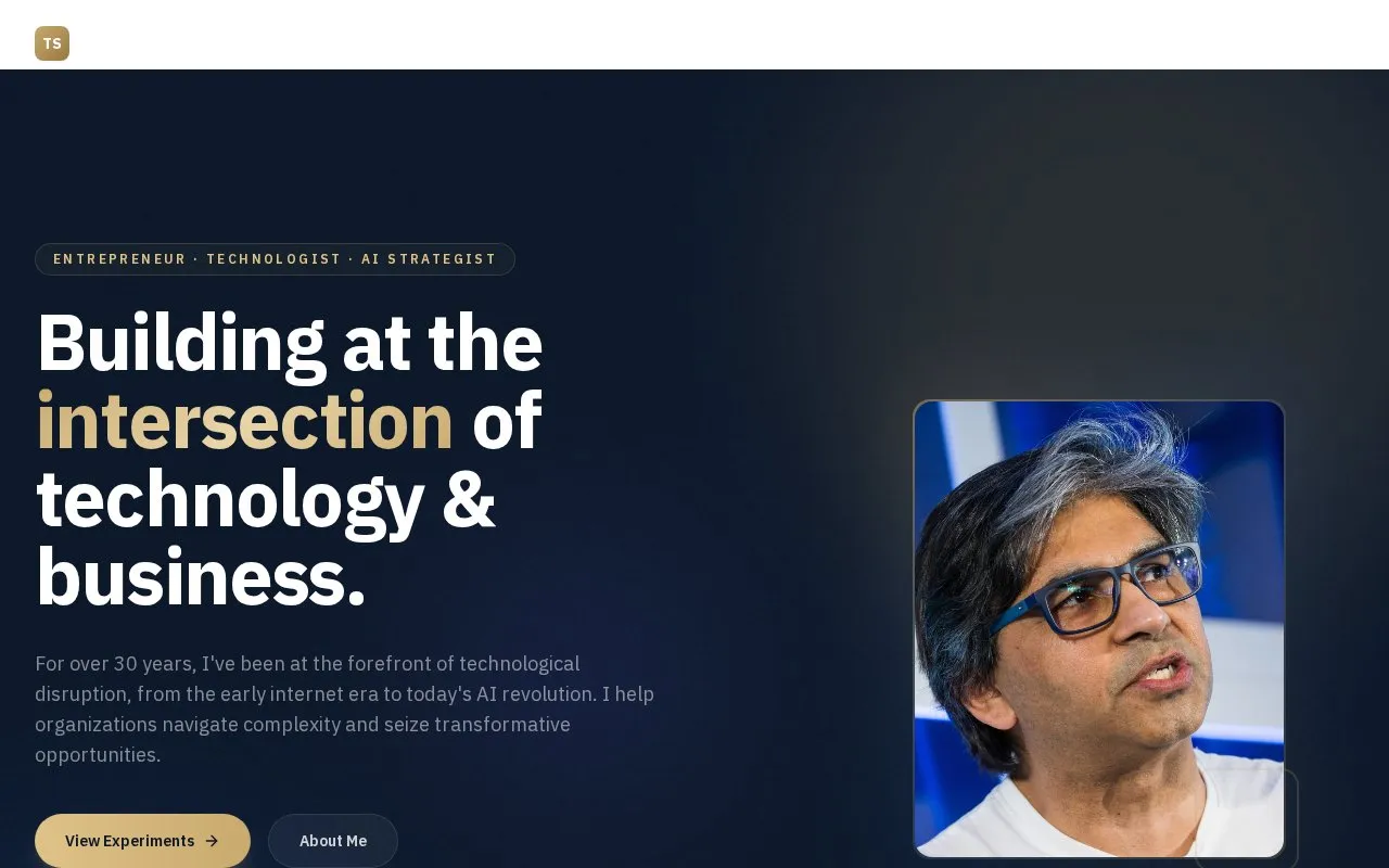 Digital transformation homepage screenshot