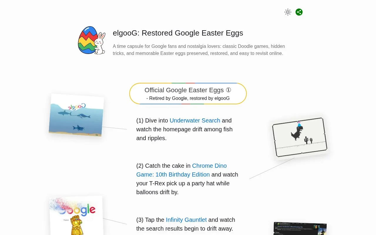 elgooG homepage screenshot