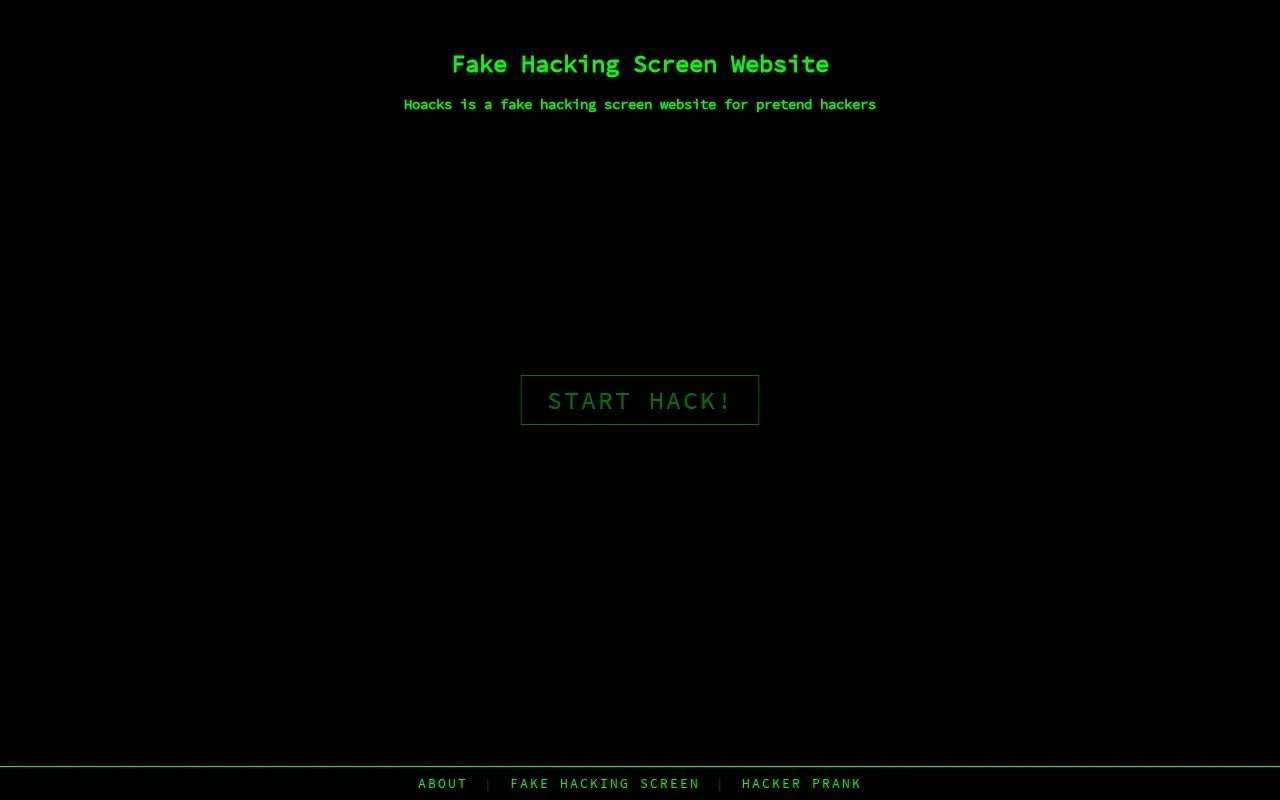 Hoacks homepage screenshot